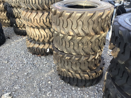 (4) NEW 12-16.5 SKID STEER TIRES