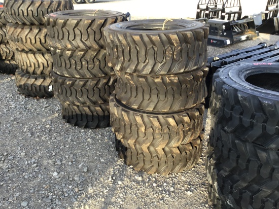 (4) NEW 12-16.5 SKID STEER TIRES