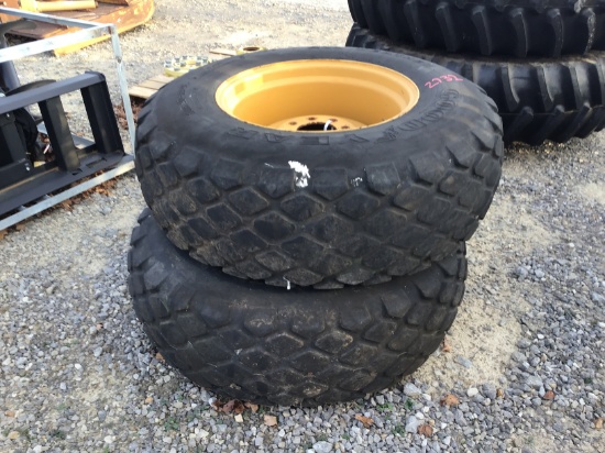 (2) 16.9-24 GOOD YEAR TRACTOR TIRES AND WHEELS