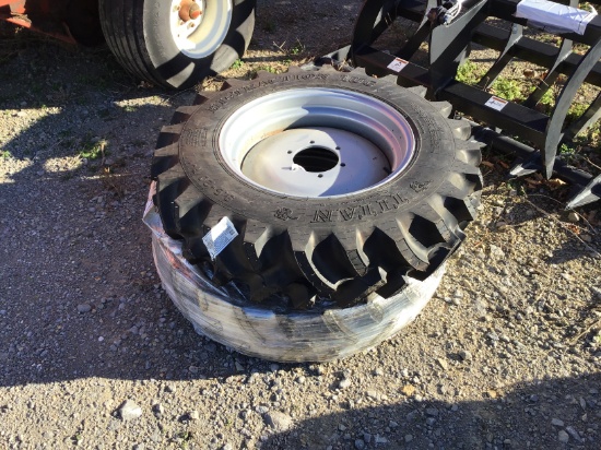 (2) NEW 9.5 X 20 TITAN TRACTOR TIRES AND RIMS