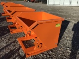 UNUSED ORANGE FORKLIFT DUMPSTER