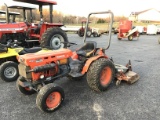 B7100 KUBOTA TRACTOR W/ 5FT BUSHOG BRAND FINISH MOWER