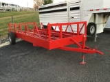 2020 UNUSED 3 BALE BUMPERHITCH FEEDER TRAILER