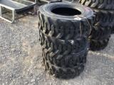 (4) NEW 10-16.5 SKID STEER TIRES