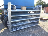 (10) 9FT HEAVY DUTY CORRAL PANELS W/ PINS