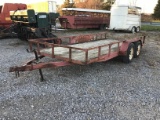 16FT BUMPERHITCH FLATBED TRAILER (NO TITLE)