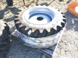 (2) NEW 9.5 X 20 TITAN TRACTOR TIRES AND RIMS