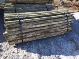 (100) 3'' X 7' TREATED FENCE POST