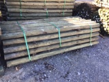 (55) 3 1/2-4'' X 8' TREATED FENCE POST