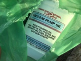 BAG OF VACCUM PUMP OIL (LOCAL FFA CHAPTER SURPLUS)