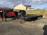 25FT PRO-TRAK GOOSENECK FLATBED TRAILER W/ TITLE