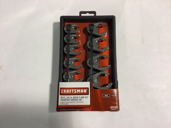 10 PC. CRAFTSMAN 3/8'' DRIVE CROWSFOOT WRENCH SET