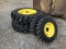 (4) LIKE NEW JOHN DEERE TRACTOR TIRES AND RIMS - ALL ONE PRICE