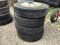 (4) 11R-22.5 SEMI TIRES W/ ALUM RIMS - ALL ONE PRICE