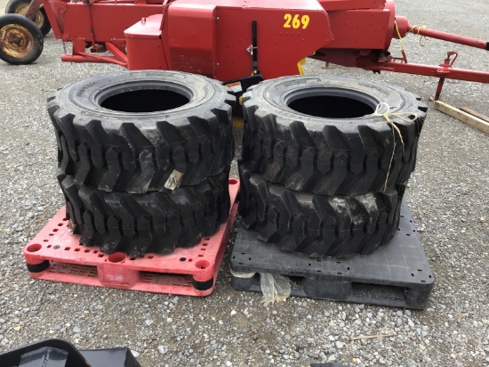 (4) NEW 14-17.5 SKID STEER TIRES - ALL ONE PRICE