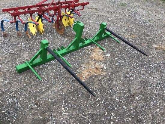 NEW GREEN 3PT DOUBLE BALE SPEAR