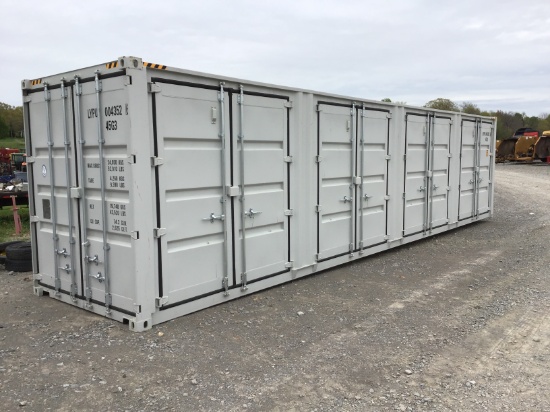 40FT STORAGE CONTAINER W/ 4 SIDE DOORS