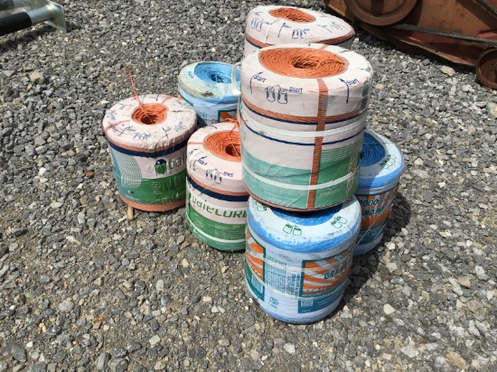 (8) ROLLS OF PLASTIC BALER TWINE - ALL ONE PRICE