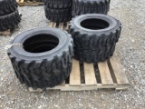 (4) NEW 10-16.5 SKID STEER TIRES - ALL ONE PRICE
