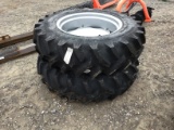 (2) NEW 13.6/28 TITAN TRACTOR TIRES AND WHEELS
