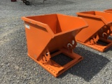 UNUSED ORANGE FORKLIFT DUMPSTER
