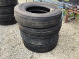 (4) DAYTON 11R22.5 SEMI TIRES - ALL ONE PRICE