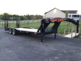 2020 MODEL 24FT TIGER GOOSENECK FLATBED TRAILER W/ BILL OF ORIGIN - LIKE NEW