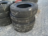 (4) 295/75R22.5 GOOD YEAR SEMI TIRES - ALL ONE PRICE