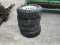 (4) 235/16 TIRES AND WHEELS FOR TRAILER - ALL ONE PRICE