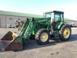 7510 JD TRACTOR W/FRONT LOADER ALSO BUCKET AND 4 WHEEL DRIVE