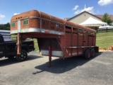 16FT GOOSENECK STOCK TRAILER - NO TITLE