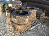 (4) 8 LUG TRUCK RIMS AND TIRES - ALL ONE PRICE