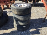 (4) 255/70/R15 TRUCK TIRES AND RIMS - ALL ONE PRICE