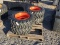 (4) NEW 10-16.5 SKID STEER TIRES AND RIMS (ORANGE) - ALL ONE PRICE