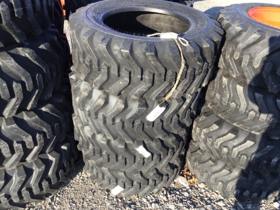 (4) NEW 10-16.5 SKID STEER TIRES - ALL ONE PRICE