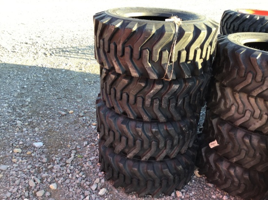 (4) NEW 12-16.5 SKID STEER TIRES - ALL ONE PRICE