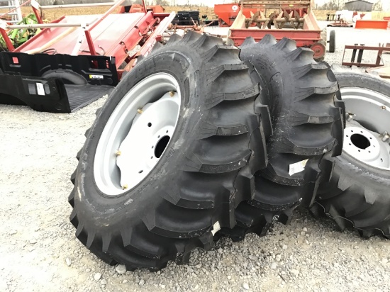 (2) NEW 16.9X28 TITAN TRACTOR TIRE AND RIM - PRICE PER TIRE