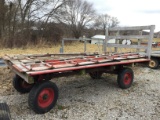 14FT FLAT WAGON W/ HOIST AND SIDE BOARDS
