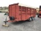 16FT BUMPERHITCH STOCK TRAILER - NO TITLE