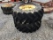 (2) 16.9-24 TRACTOR TIRES AND RIMS - BOTH ONE PRICE