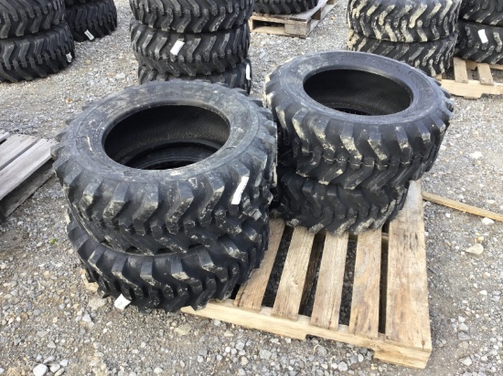 (4) NEW 10-16.5 SKID STEER TIRES - ALL ONE PRICE