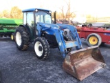 TN75D NEW HOLLAND TRACTOR W/ CAB AND LOADER