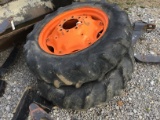 (2) 9.5-24 TRACTOR TIRES AND RIMS - BOTH ONE PRICE