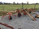 4 BASKET NEIMEYER HYDRAULIC FOLD TEDDER