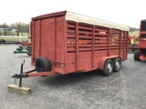 16FT BUMPERHITCH STOCK TRAILER - NO TITLE