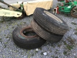 (3) 22.5 TRUCK TIRES AND RIMS - ALL ONE PRICE