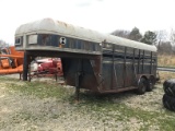 16FT GOOSENECK STOCK TRAILER - W/ TITLE