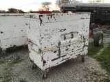 METAL TOOL BOX ON WHEELS
