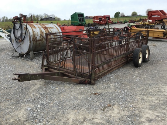 16FT HOG/LIVESTOCK TRAILER - NO TITLE