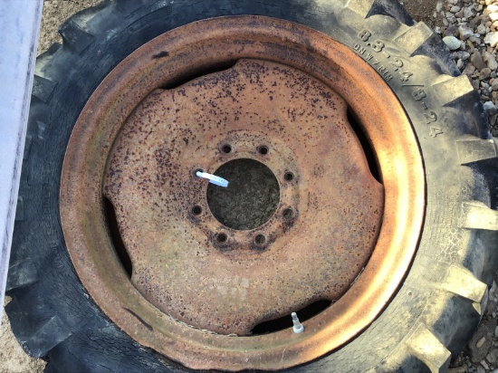 (2) 8.3 - 24 IMPLEMENT TIRES & RIMS